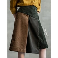 アシンメトリーコーデュロイスカート