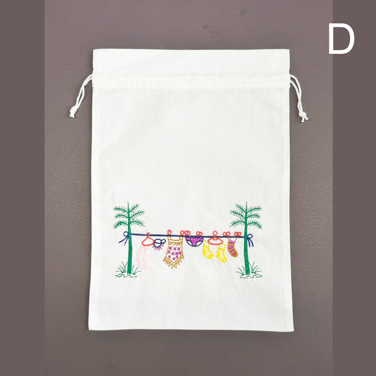 a.m様、専用。巾着 刺しゅう巾着M／ランジェリー柄 | Viet Marché