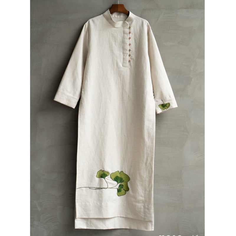 オーダー)No.ADN02 ベトナムの可愛いアオザイ セット 手刺繍