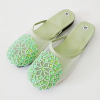 ベトナムメッシュサンダル【クリスタル】 ライトグリーン
