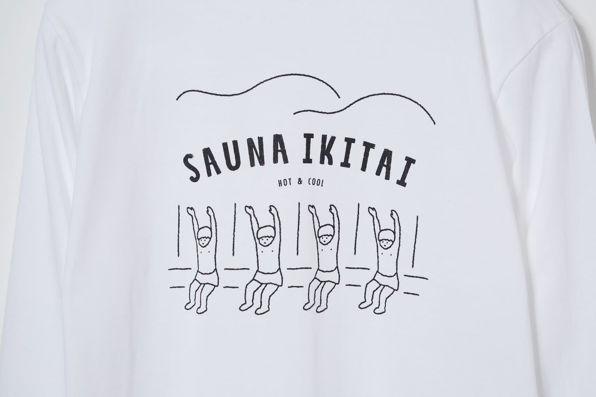 熱波うけるくんロンT（ホワイト） | サウナイキタイSTORE