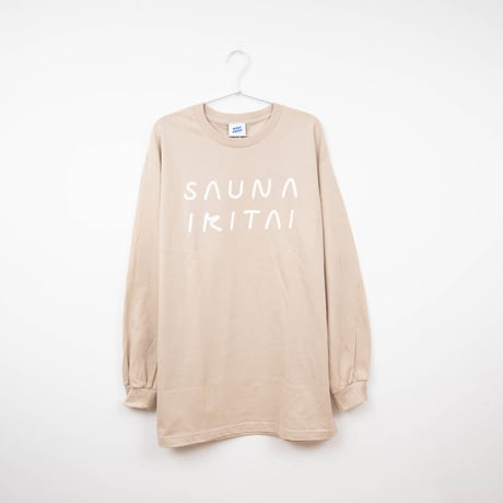 英字ロゴLong Sleeve T-Shirt  ベージュ