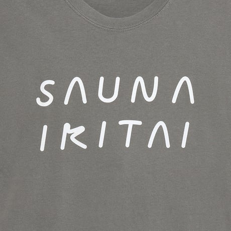 英字ロゴTシャツ（グレー）