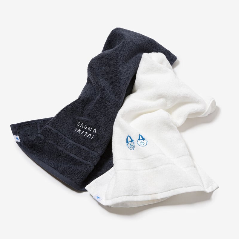 オーガニックフェイスタオル よだれ兄弟（ホワイト） | サウナ