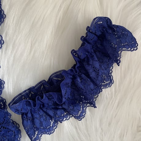 navy blue frill【I-0012】