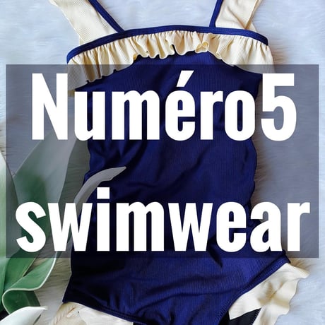 Special price swimwear navy blue × ivory【 S-0001】