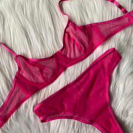 sheer set pink【A-0883-PK】