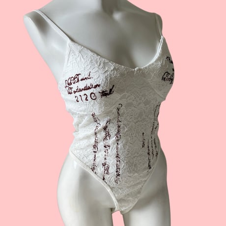 flowers with text body suit【K-0025】