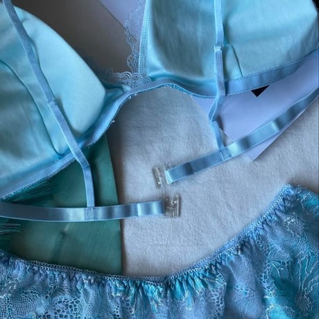 XLsize Numéro5  light blue × light emerald green【N-0046-BL】