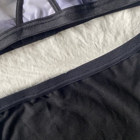 Special price Marble bralette set white×black【F-0035】