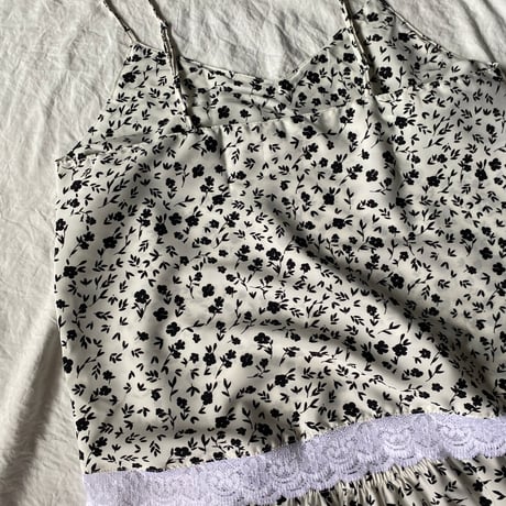 black flowers pajamas【A-0762】
