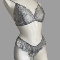silver gray flower【T-0713】