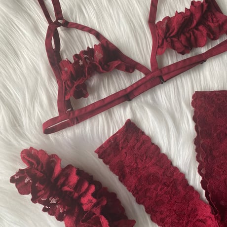wine red frillk【I-0024】
