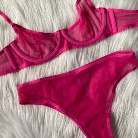 sheer set pink【A-0883-PK】
