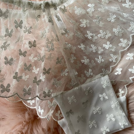 ribbon lace white【T-0660】
