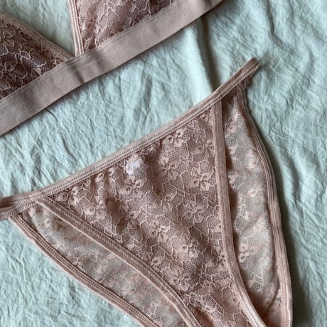 pink bralette set【A-0857】