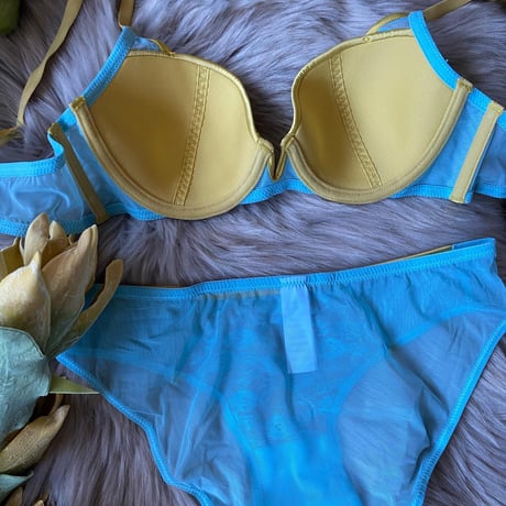 Ami yellow gold×light blue【A-0564-BLU】