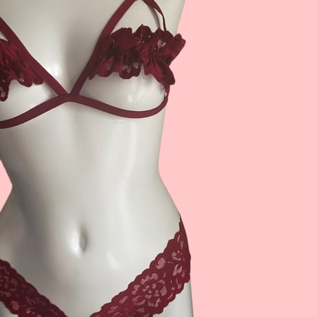 wine red frillk【I-0024】