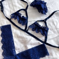 navy blue frill【I-0012】