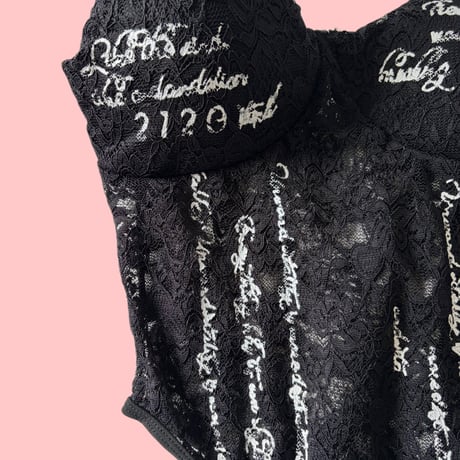 flowers with text body suit【K-0025】