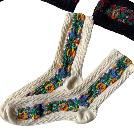 colorful flower socks【K-0020】