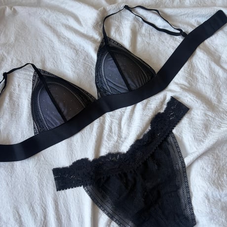 black rose bralette・shorts