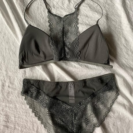 front hook bralette set green【A-0618-GRN】