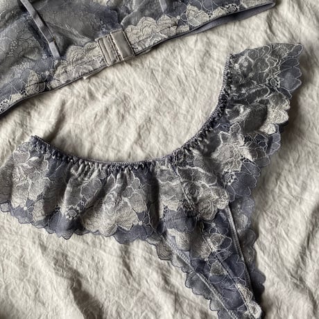 silver gray flower【T-0713】