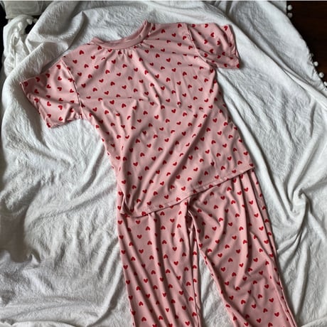 Numéro5 room Heart pajamas pink【A-0760-PI】