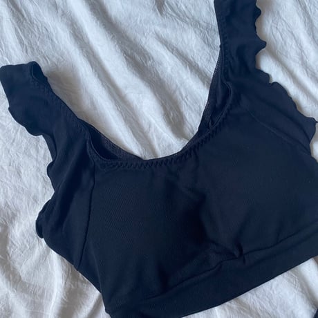 S・M・Lsize relax room bra×shorts set black【A-0874-BK】
