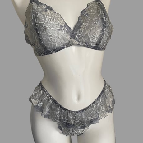 silver gray flower【T-0713】