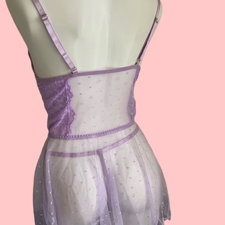 lavender night dress【A-0770】
