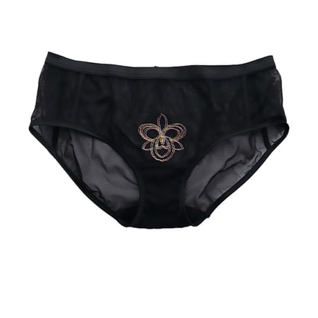 orchid shorts black【F-0026】
