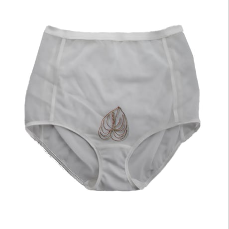 sample leaf high shorts white