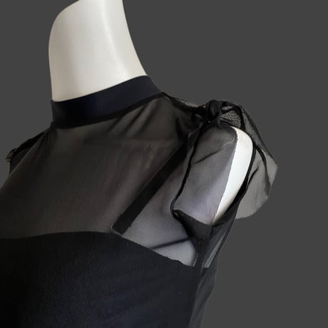 swimwear  Sheer One Piece black【S-0019】