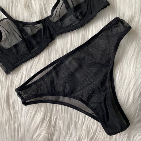 sheer set black【A-0883-BK】