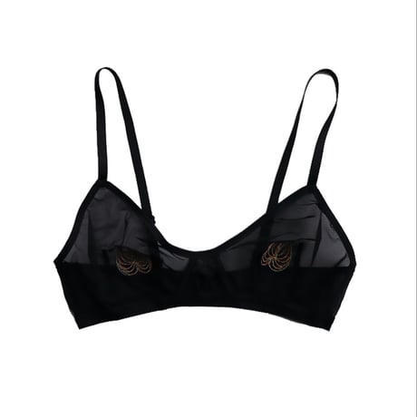 leaf bralette black【F-0031】