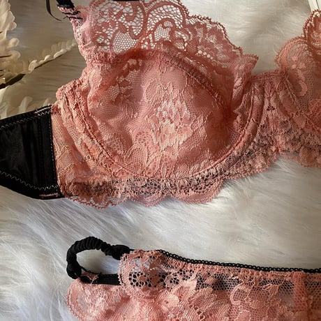 pink lace set  【A-0278-PI】