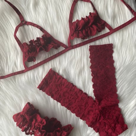 wine red frillk【I-0024】