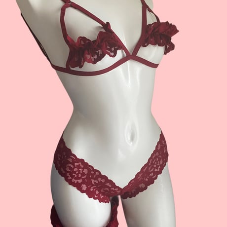 wine red frillk【I-0024】