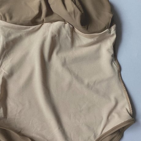 Special price swimwear one shoulder beige【S-0011】