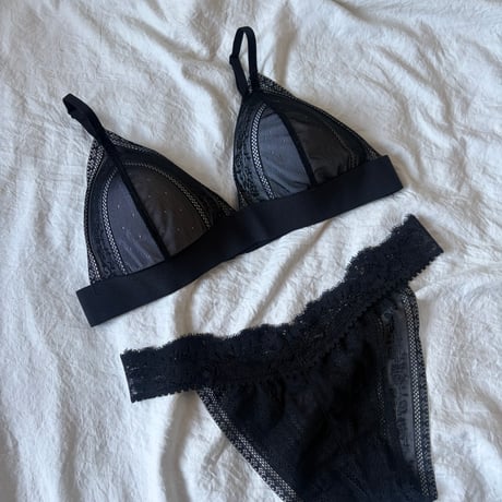 black rose bralette・shorts