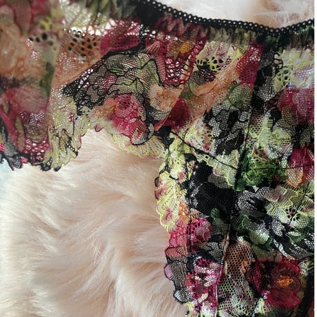 Plus Size flower lace Tshorts③【T-0663】