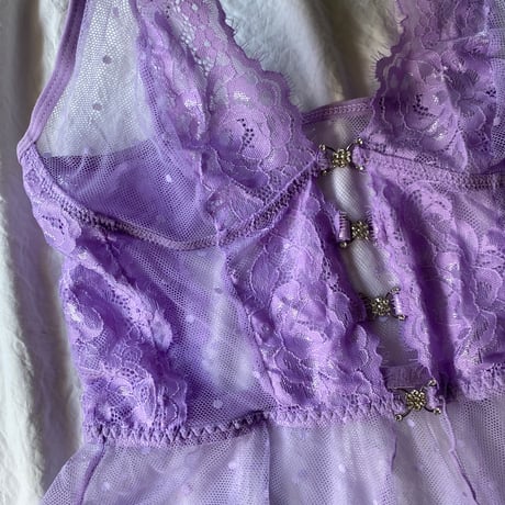 lavender night dress【A-0770】