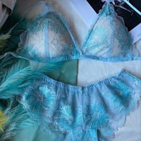 XLsize Numéro5  light blue × light emerald green【N-0046-BL】