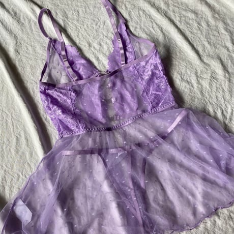 lavender night dress【A-0770】