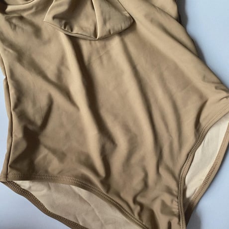 Special price swimwear one shoulder beige【S-0011】