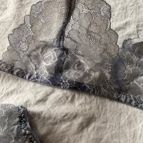 silver gray flower【T-0713】