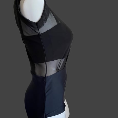 swimwear  Sheer One Piece black【S-0019】