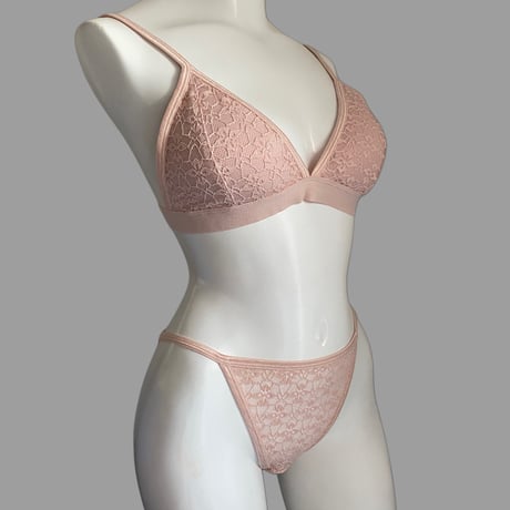 pink bralette set【A-0857】